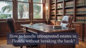 How to Handle Uncontested Estates in Florida Without Breaking the Bank?