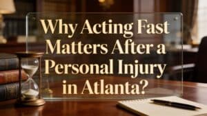 Why Acting Fast Matters After a Personal Injury in Atlanta 1 Why Acting Fast Matters After a Personal Injury in Atlanta?